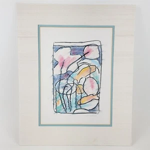 Lápiz de tiza Ken Mattson arte tulipanes y peces dorados - 14 x 10,5 - mate no enmarcado - Imagen 1 de 6