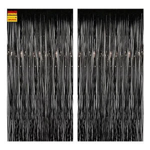 2 Stück Lametta-Vorhang 100x250 cm – Glitzernde Deko-Folienfransen - Bild 1 von 73