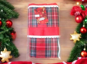 Confezione idea regalo Natale Christmas coppia spugne tartan viso + ospite - Foto 1 di 1