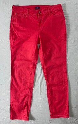 Jeans jeans stretch leve NYDJ Lift/Tuck 'Ankle'. Vermelho, feminino 10. GUC!! - Imagem 1 de 4