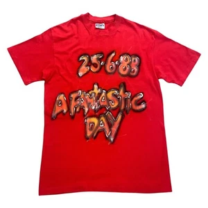 Camiseta Roja Vintage Años 80 | Para Hombre MEDIANA Fantástico Día 25 Junio 1988 Puntada Única - Imagen 1 de 5