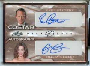 2023 Leaf Decadence Pop Century Paul Bettany & Emilia Clarke Framed Dual Auto /5