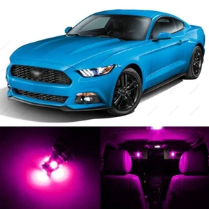 Paquete de 9 luces interiores LED rosas para Ford Mustang 2015-2018 + herramienta de palanca - Imagen 1 de 7
