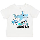 Inctastic My Uncle Loves Me With Cute Sharks T-shirt tout-petit famille poisson natation