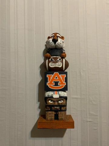 Auburn Tigers NCAA Vintage Mascot Tiki 16" Evergreen Enterprises Brand New Cover