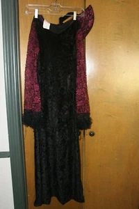 Velvet Gothic Woman Costume/Dress Size M With Collar - Picture 1 of 5