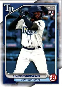 2024 Bowman RC Junior Caminero #20 Tampa Bay Rays - Picture 1 of 2