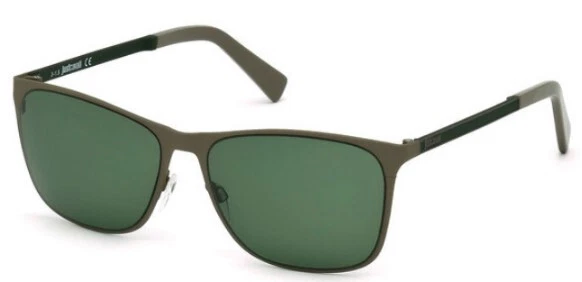 NUEVAS GAFAS DE SOL RECTANGULARES GRISES JUST CAVALLI LENTES ESPEJADAS VERDES JC725S/S 20N Foto 1 de 2