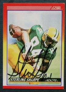 Tarjeta de fútbol americano Green Bay Packers Sterling Sharpe 1990 firmada/autografiada puntaje- - Imagen 1 de 1