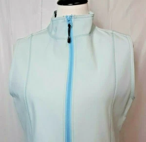 Damen Weste puderblau Woolrich Gr. M leichter Windbreaker Reißverschlusstasche - Bild 1 von 11