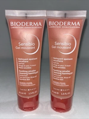 2 Gel Espumoso Limpiador Micelar Bioderm Sensibo Sellado Tamaño de Viaje 1.5 OZ Cada uno Foto 1 de 4