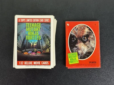 Teenage Mutant Ninja Turtles Topps 132 Deluxe Movie Cards Complete Set W/Sticker - Image 1 of 4