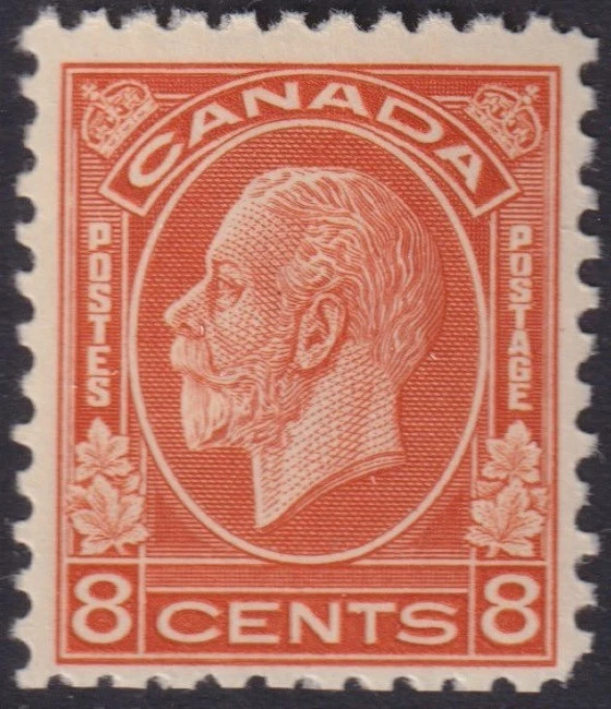 CANADA Sc#200.1 MNH KING GEORGE V 8¢ RED ORANGE - Image 1 of 1