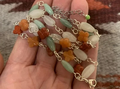 multi-strands ( carnelian.aventurine,Jasper) bracelet /(z179c_w1) - Image 1 of 2