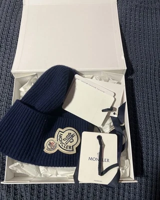 Moncler Double Logo Patch Beanie | Wool & Cashmere | 100% Authentic | NWT - Image 1 of 4