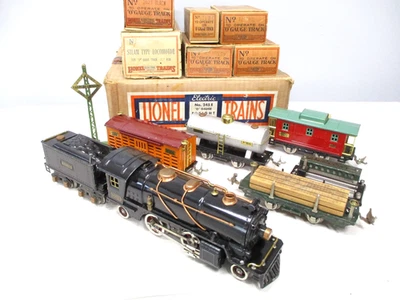 Juego de carga Lionel 245E en caja 262E, 4 Whl coches preguerra calibre O X7361 Foto 1 de 4