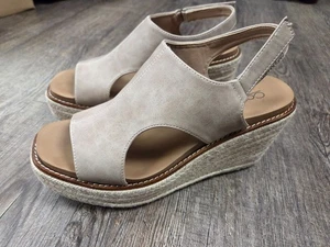 Corkys Freddie Keilabsatz in Taupe Sandalen Espadrilles Schuhe Beige Größe US 9 - Bild 1 von 9