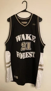 Tim Duncan Wake Forest Deacons Hardwood Legends Sewn Jersey 90s NCAA XL - Picture 1 of 8
