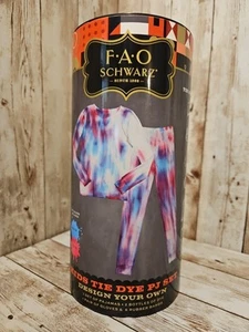 FAO Schwarz Kids Tie Dye PJ set size 10 pink blue 100% cotton DIY craft gift NEW - Picture 1 of 8
