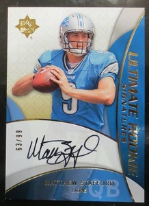 2009 UPPER DECK ULTIMATE ROOKIE SIGNATURES AUTOGRAPH MATTHEW STAFFORD /99 RAMS - Picture 1 of 2
