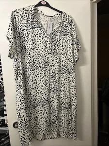 George Summer Dress Size 22 BNWT Animal print Black And White - Picture 1 of 7