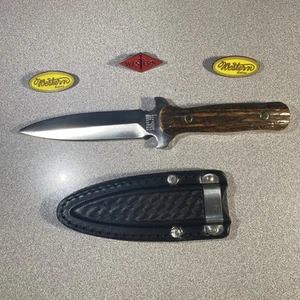 Custom Western Boot Knife 777 With Sheath & With A Stag Handle New See Descr - Picture 1 of 15