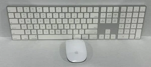 Apple A1843 & A1657 Bluetooth Magic Keyboard w/ Numeric Pad & Magic Mouse Bundle - Picture 1 of 19