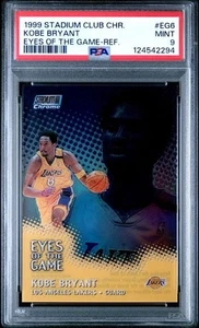 1999 Stadium Club Chrome Eyes of the Game Refractor Kobe Bryant #EG6 PSA 9 Mint - Picture 1 of 2