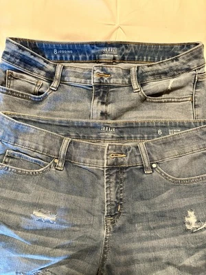 Pantalones cortos para mujer A.N.A 2 pares talla 6,8 tiro medio bolsillos dobladillo crudo Foto 1 de 3