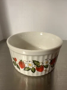 Vintage Sheffield Strawberries n Cream Auflaufförmchen Schale Schale Japan 70er Jahre - Bild 1 von 6