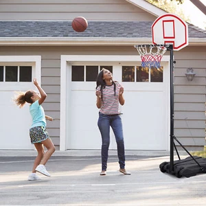 Adjustable Basketball Hoop Backboard Yard Outdoor Kids Sports Portable System - Picture 1 of 20