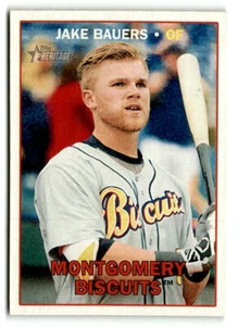 2016 Topps Heritage Minor League Jake Bauers #12 Montgomery Biscotti BASEBALL - Foto 1 di 2