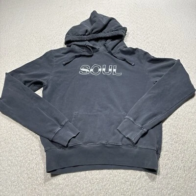 Soul Cycle Mujer Sudadera con Capucha Bordada Manga Larga Azul Gris L Foto 1 de 4