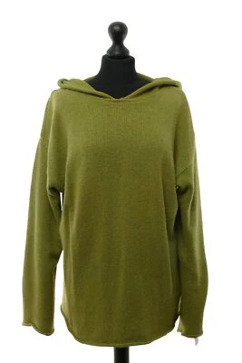 Grizas Damen Pullover L grün hellgrün Kapuze Strick mit Leinen - Bild 1 von 4