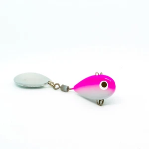 X-TACKLE BOOBY Tailspinner Jigspinner Spinnerbait Angelköder #WEISS / PINK - Bild 1 von 1