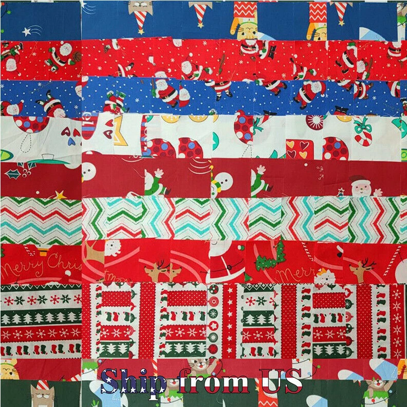 Lote de 100 5" quadrados para decoração de tecido de algodão Natal acolchoado pré-cortado - Imagem 1 de 1