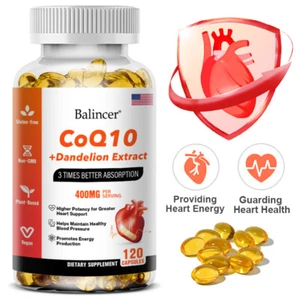 CoQ10 400mg-Ubiquinona Alta Absorción Coenzima Q10 Cardiovascular Salud Cardiovascular - Imagen 1 de 13