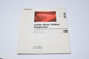 SONY Color Rear Video Projector Television TV Manual Model KP-53XBR45 KP-61XBR48 - Picture 1 of 4