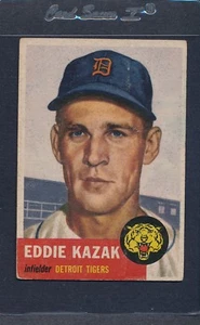 1953 Topps #194 Eddie Kazak Tigers Poor *1426 - Picture 1 of 1