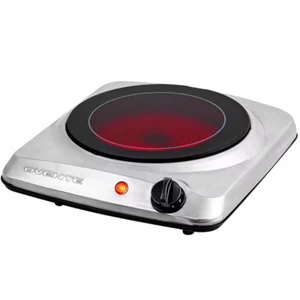 7 In. Silver Single Hot Plate Electric Glass Infrared Stove, 1000-Watt - Picture 1 of 12