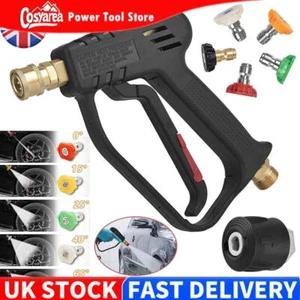 4000PSI High Pressure Washer Spray Gun Jet Lance Trigger Wash Water & 5 Nozzles - Picture 1 of 12