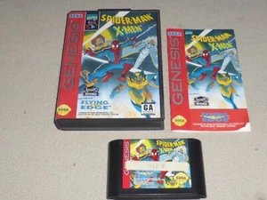 SEGA GENESIS GAME SPIDERMAN XMEN ARCADES REVENGE W CASE & MANUAL COMPLETE MARVEL - Picture 1 of 3