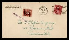DR WHO 1930 PAWTUCKET RI MACHINE CANCEL TO PROVIDENCE POSTAGE DUE  g94664