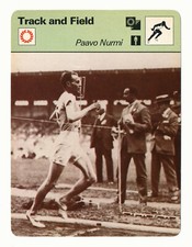 1977 Sportscaster PAAVO NURMI Olympics Card #15-03 Vintage Track Running Sports