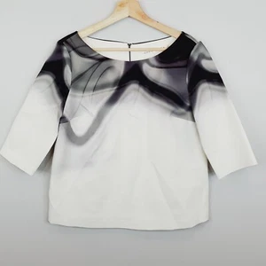 MINISTRY OF STYLE Womens Size 12 Watercolor Print Blouse Top - Picture 1 of 7