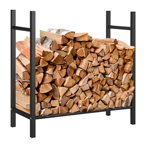 Heavy Duty Metal Firewood Logs Holder for Outdoor Indoor Wood Pile Storage Rack - Picture 1 of 8