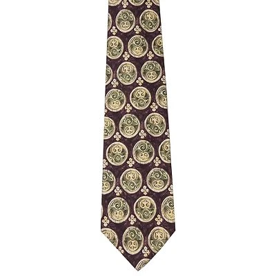 Bill Blass Men's 100% Silk Novelty Neck Tie Purple Classic 3 5/8" x 58" - Image 1 of 2