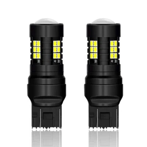 2x T20 580 LED DRL Side Light Xenon White SMD Canbus Headlight W21/5w 7443 Bulb - Picture 1 of 8