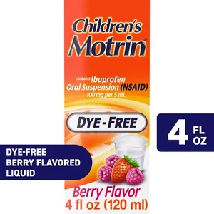 Children's Motrin Ibuprofen Kids Medicine, Berry Flavored, 4 fl. oz - Picture 1 of 3