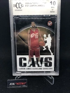 2003-04 Topps Pristine #101 LeBron James Rookie Card BGS BCCG 10 Mint+ - Picture 1 of 7